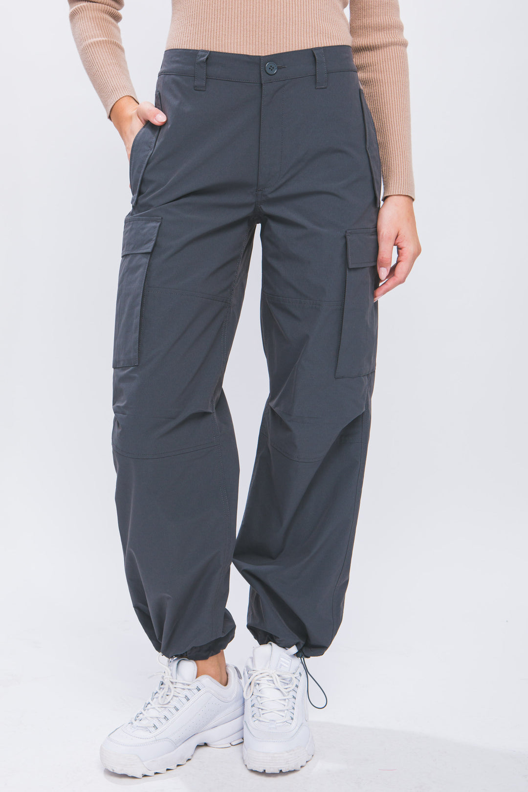 Pantalones Cargo Holgados Multibolsillos Casual Para Mujer