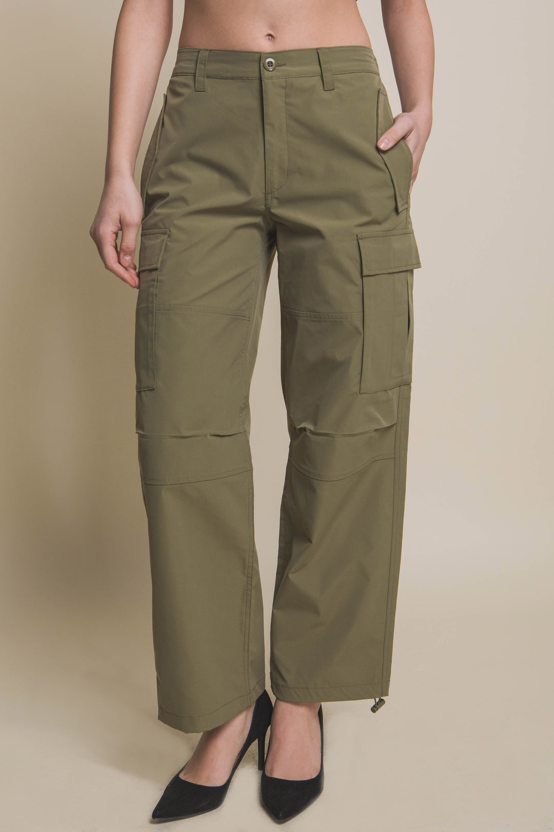 Pantalones Cargo Holgados Multibolsillos Casual Para Mujer