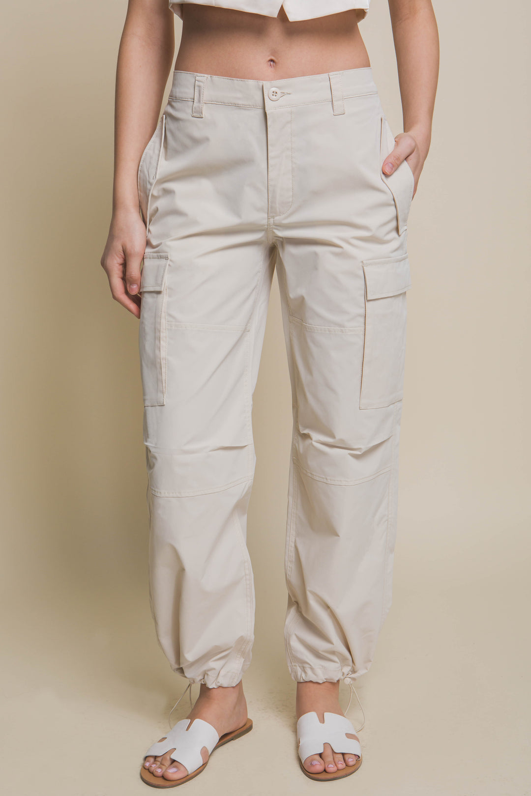 Pantalones Cargo Holgados Multibolsillos Casual Para Mujer