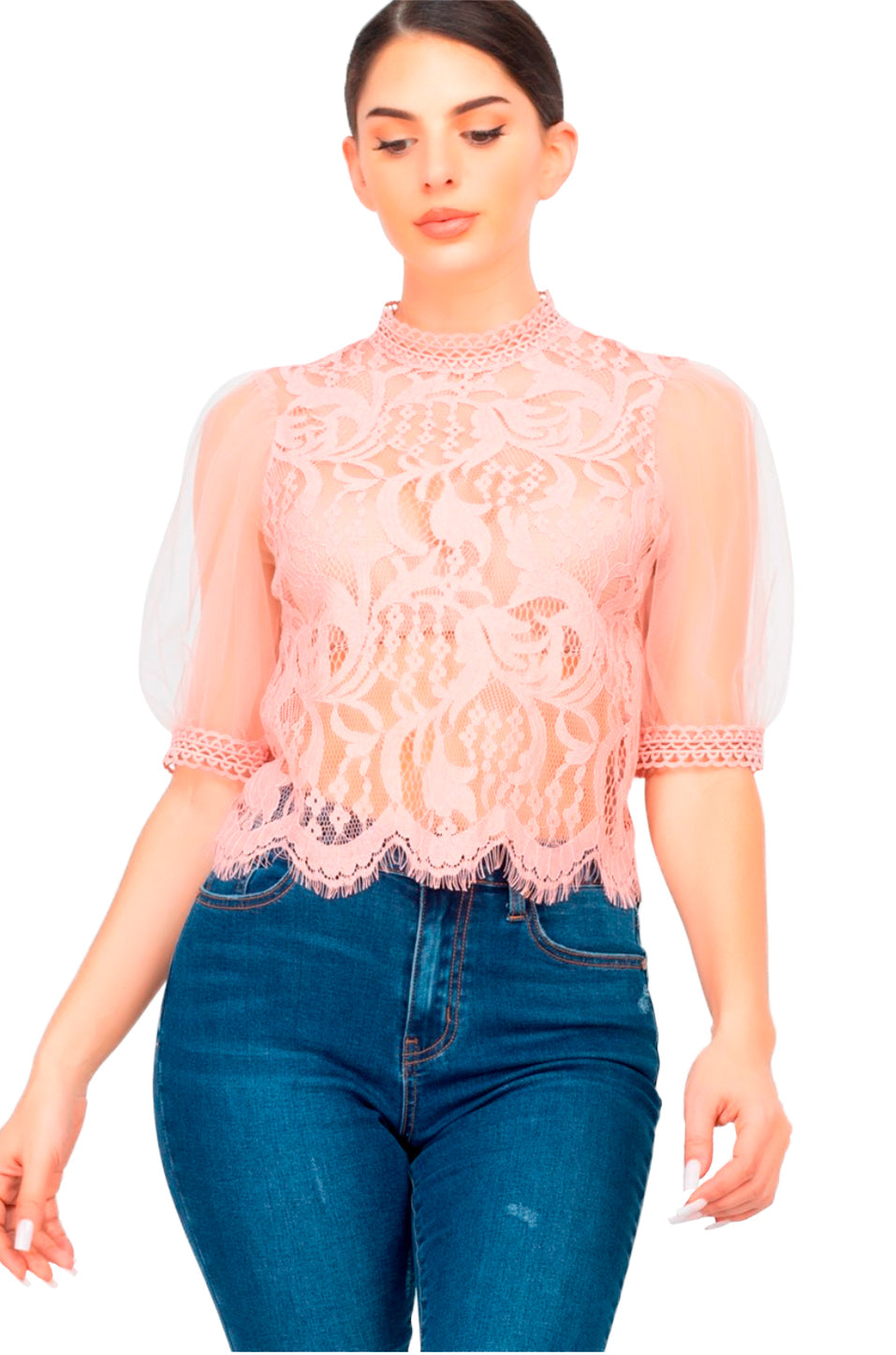 Blusa de Encaje Zoé Para Mujer